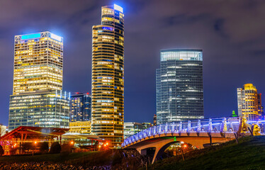 Skyline from Lakeshore State Park at Night