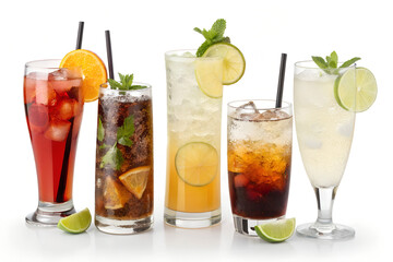 Refreshing summer cocktails with citrus and mint