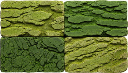 Textured Mossy Green Stone Wall Background Nature Ecology Abstract Pattern