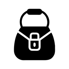 Secure bag and padlock vector icon illustrations for web design silhouette on white background