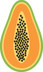 vector illustration of an pepaya