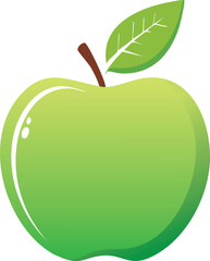 green apple vector illustration