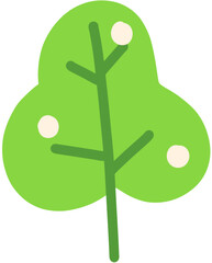 green leaf cartoon style