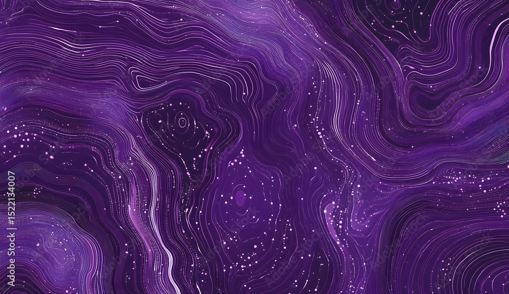 Fototapete a purple background with swirling lines and dots, representing the complex nature of artificial inte