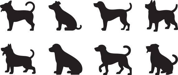 Dog silhouettes