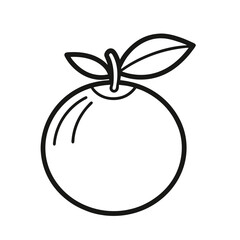 Outline Vector Icon of an Orange Fruit on White Background Simple, Clean Design for Websites and Applications