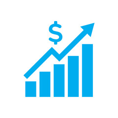 business graph with arrow