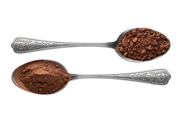 Cocoa powder spoons top view dark background baking ingredient culinary photography food styling dessert 100