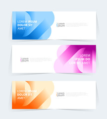 Geometric banner design with Vector presentation template.