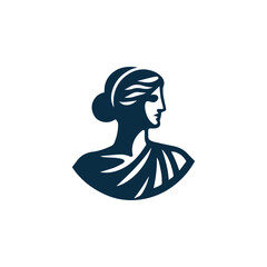 Classic greek lady logo