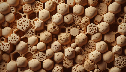 Obraz premium The organic cork surface texture, AI generated image