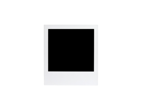 Clean White Polaroid Frame with a Classic Square Format and Retro Aesthetic