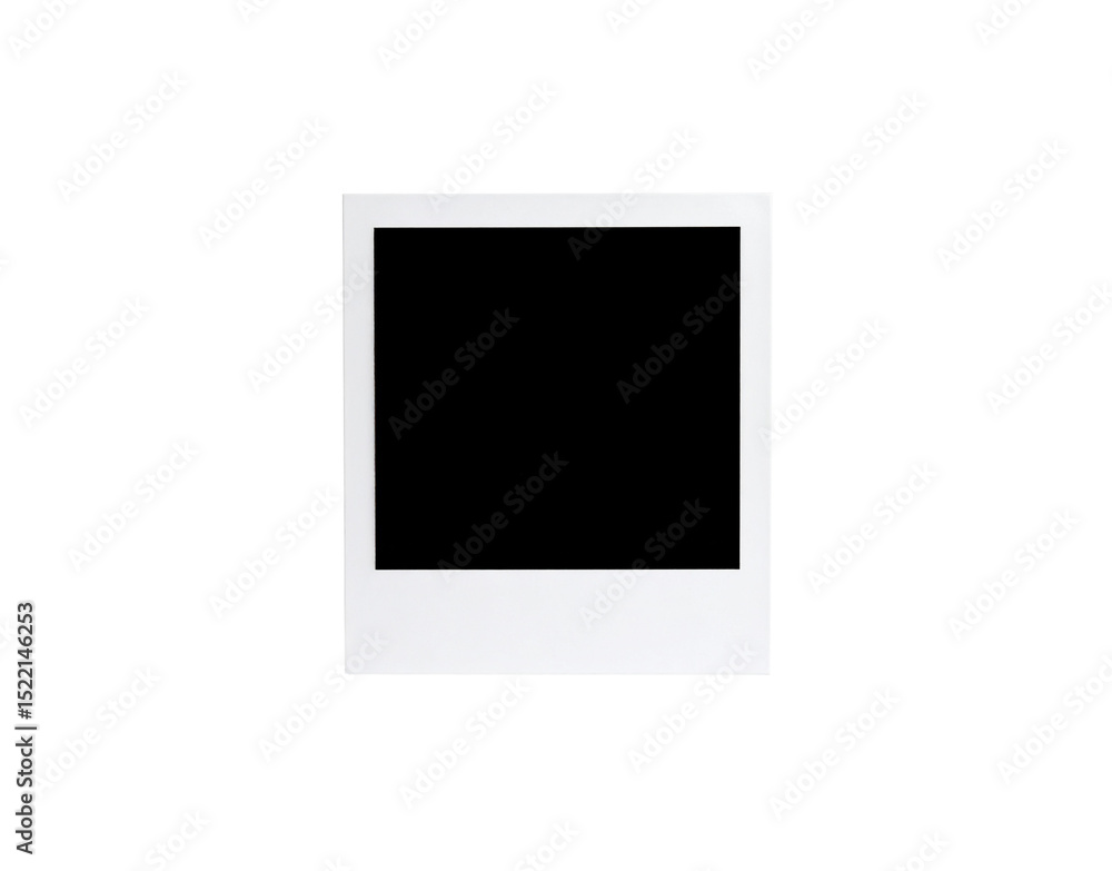 Aufkleber crisp white polaroid frame with square capture area and clean edges