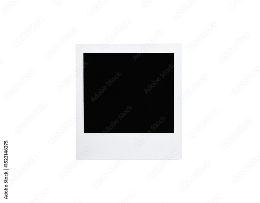Poster crisp white polaroid frame with subtle texture centered composition