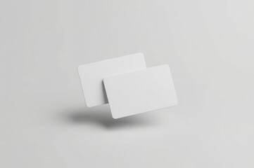 Two blank white gift cards mockup