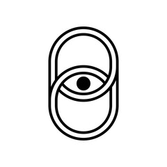 Minimal eye logo line