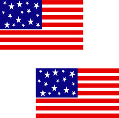 american flag on a white background