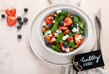 Light Healthy Summer Salad. Diet eating.