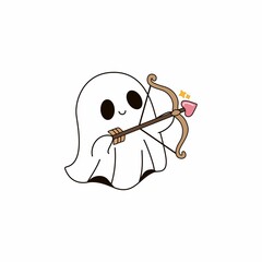Funny Ghost Playing Darts