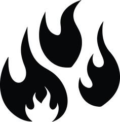 Fire icon collection. Fire flame symbol. Bonfire silhouette logotype. Flames symbols set flat style - stock vector.

