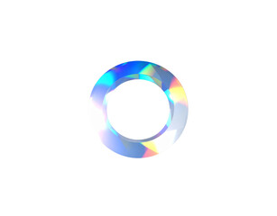 Iridescent Torus A luminous ring with spectral color gradients and subtle light refraction