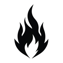 Fire icon collection. Fire flame symbol. Bonfire silhouette logotype. Flames symbols set flat style - stock vector.
