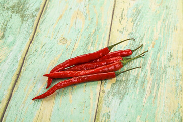 Hot spicy chili pepper heap