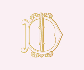 DI,ID, logo DI, Letter DI,  Monogram DI, Wedding Monogram, Wedding Logo, Logo Design , Monogram Vintage