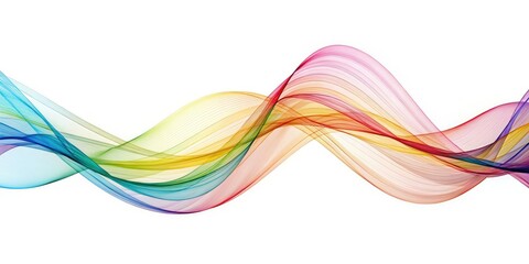 Naklejka premium Abstract Wave Lines White Background Portrait Photography - Stylish Modern Art Image