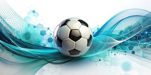 Abstract Soccer Background: Futuristic Football Photography, Dynamic Sports Design, Geometric Soccer Field
