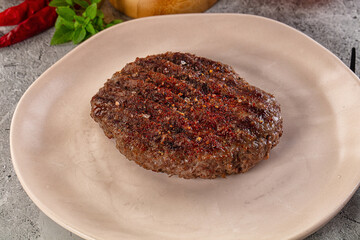 Hot Grilled beef burger cutlet