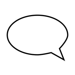 Minimalist Black and White Speech Bubble. Speech Bubble Single Line Icon. Chat bubble solid icons, minimalist. communication, conversation, thoughts. Vector illustration