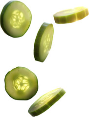 Fresh Green Cucumbers – Whole and Sliced