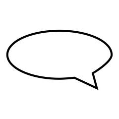 Minimalist Black and White Speech Bubble. Speech Bubble Single Line Icon. Chat bubble solid icons, minimalist. communication, conversation, thoughts. Vector illustration