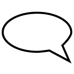 Naklejka premium Minimalist Black and White Speech Bubble. Speech Bubble Single Line Icon. Chat bubble solid icons, minimalist. communication, conversation, thoughts. Vector illustration