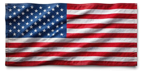 Obraz premium American Flag Studio Shot, Rule of Thirds Photography, USA Flag Image, Patriotic Background