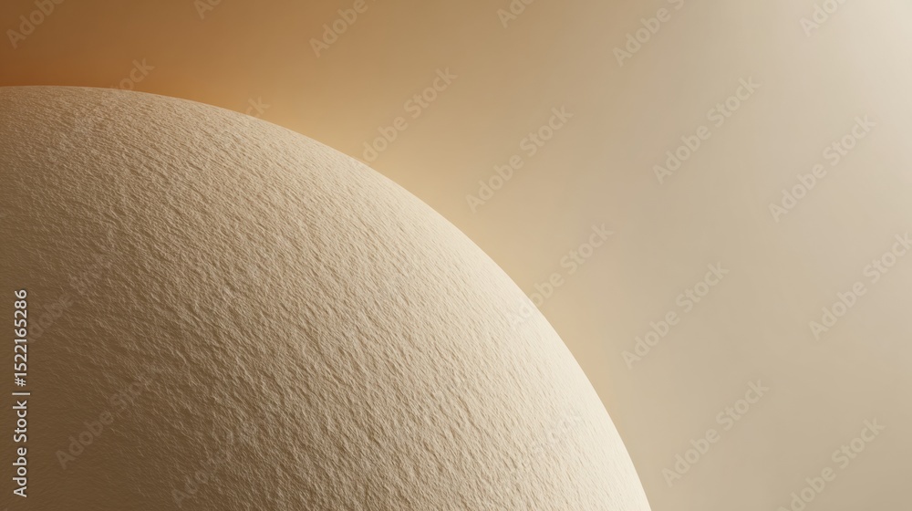 Poster Digital Meteorology Graphic of Spherical Sun with Radiating Texture in Neutral Monochrome for Modern Weather Forecasting and Editorial Design