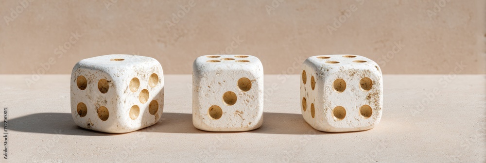 Poster Structural Damage Dice in Warning Triangle Pattern with Hazard Symbols Representing Risk Assessment and Urgent Intervention for Safety Training Materials