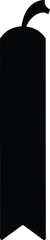 Obraz premium Bookmark – black silhouette on white background