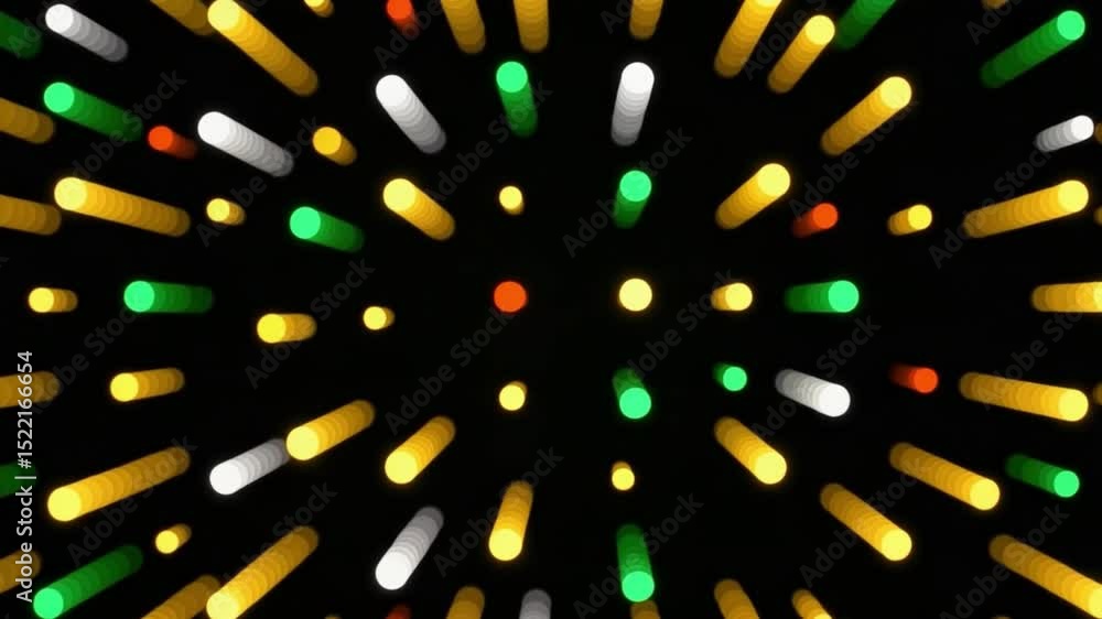 Fototapete radiant burst of light: a dynamic display of colorful lights, converging from all directions against