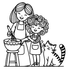 little girl with a cake