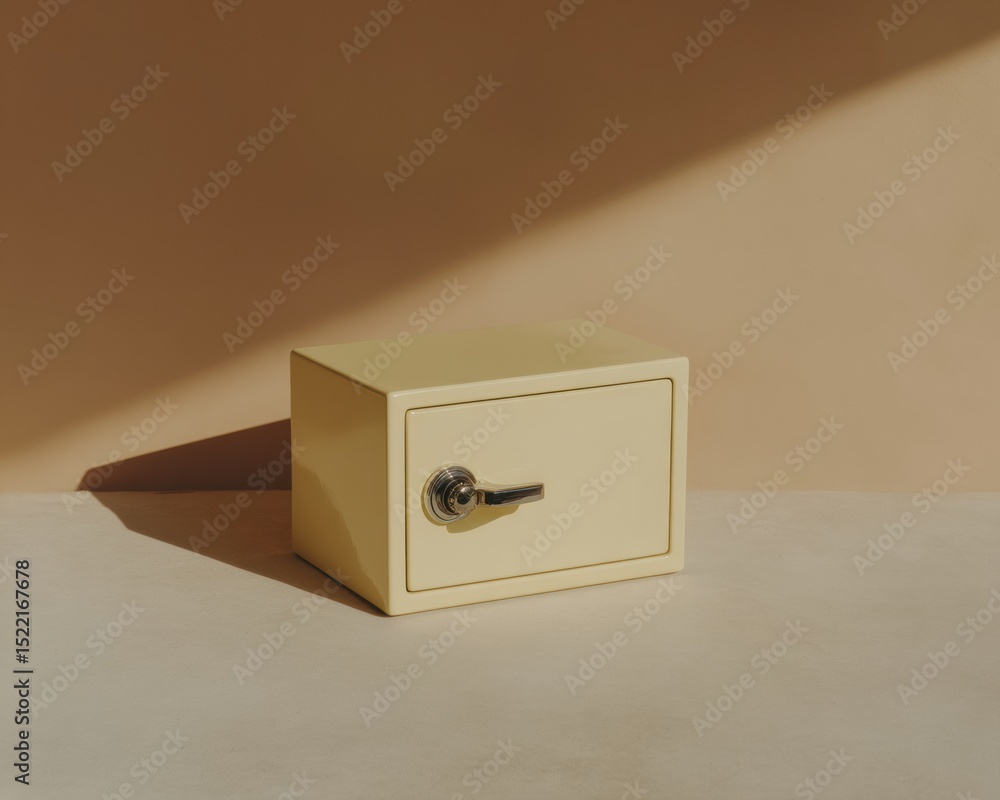 Poster minimalist digital locker compact safe with metal construction and secure locking for physical asset