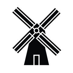 Windmill Icon Vector Flat and Clean Look Isolated