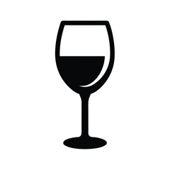 Wine Glass Icon Vector Flat and Clean Look Isolated