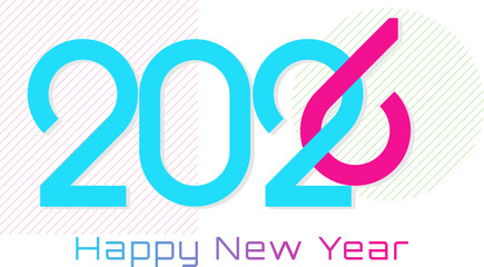 2026. happy new  year 2026 simple design. 2026 template for  cover, greeting card, poster, banner etc