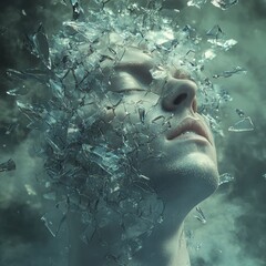 A broken identity, a man shattered into pieces, lost in thought and emotions