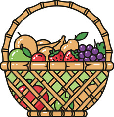 Hand-Woven Bamboo Strainer Basket Icon