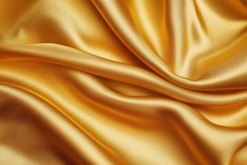 Obraz premium Shimmering Golden Satin Fabric Draped Elegantly on Smooth Surface