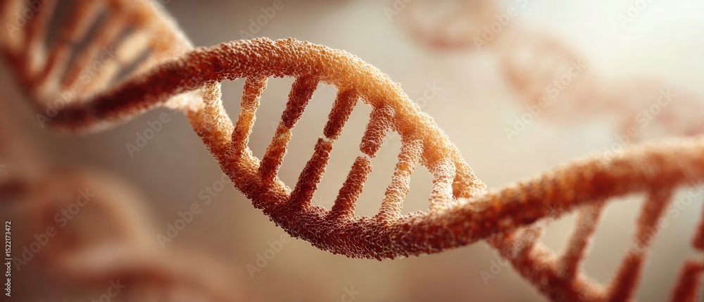 Aufkleber detailed dna helix model with genomic research charts and medical documentation in laboratory settin