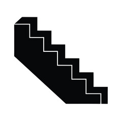 Fototapeta premium Z Shaped Staircase Icon Vector Flat and Clean Look